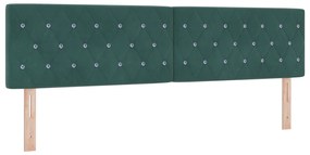 vidaXL Κρεβάτι με Στρώμα Σκούρο Πράσινο 180x200 εκ. Βελούδο