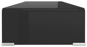 vidaXL Βάση Τηλεόρασης/Οθόνης Μαύρη 80 x 30 x 13 εκ. Γυάλινη