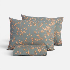 Σεντόνια Υπέρδιπλα (Σετ) Nef-Nef Homeware Floriva Green