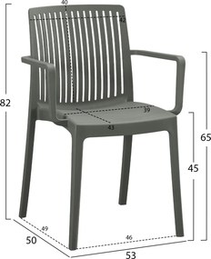 ΠΟΛΥΘΡΟΝΑ ΠΟΛΥΠΡΟΠΥΛΕΝΙΟΥ IDA HM6127.04 DARK OLIVE 53x50x82Υεκ.