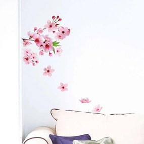 Αυτοκόλλητα Τοίχου Βινυλίου Cherry Blossom 72x58cm Pink Ango Vinyl