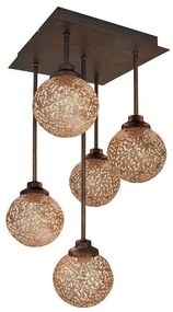 Φωτιστικό Οροφής Sissy 4192600 Gold-Brown Viokef Metal, Glass