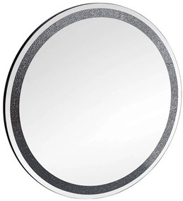 Καθρέπτης Τοίχου Tessa 2690102 Φ80cm Glitter Effect Black Mirrors &amp; More Γυαλί
