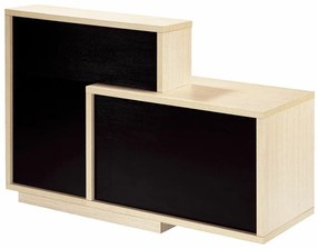 Τραπέζι γραφείου Mesa E108, Με ράφι πληκτρολογίου, Με συρτάρια, Αριθμός συρταριών: 1, 110x160x60cm, 74 kg, Μαύρο, Φτελιά | Epipla1.gr