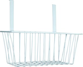 Κρεμαστό Μεταλλικό Καλάθι Ντουλαπιού 28x10x23cm Άσπρο ή Μαύρο - Άσπρο