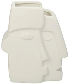 Βάζο ArteLibre Πρόσωπο Λευκό Κεραμικό 13.5x8.5x15.3cm-05153878