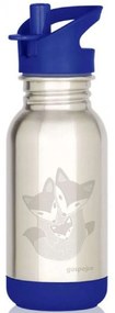 Παγούρι Παιδικό Loopy Foxes GSJL44 6,7x19,5cm 400ml Silver-Blue Gaspajoe Gaspajoe 400ml Steel,Siliecone