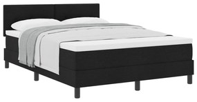 vidaXL Box Spring Bed με Στρώμα Μαύρο 140x200 εκ. Ύφασμα