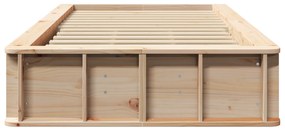 vidaXL Σκελετός Κρεβατιού Καφέ 90 x 200 cm Μασίφ ξύλο πεύκου
