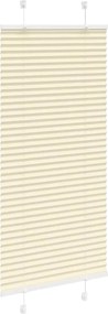 vidaXL Πλισέ περσίδα Κρέμα 55x100 cm Πλάτος υφάσματος 54,4 cm