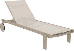 CASABLANCA ΞΑΠΛΩΣΤΡΑ TAUPE/TAUPE ΑΛΟΥΜ-ΠΟΛ/ΝΙΟΥ SIESTA 74X190X31εκ.