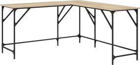 vidaXL Γραφείο Sonoma Δρυς 149 x 149 x 75 εκ. από Επεξεργασμένο Ξύλο