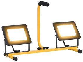 vidaXL Προβολέας LED με Λαβή Θερμό Λευκό 2 x 50 W