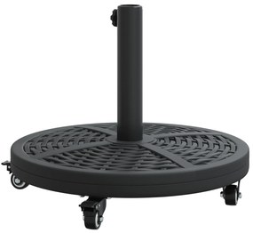 vidaXL Βάση ομπρέλας  με ρόδες για στέλεχος Ø38-48 mm 13 kg Στρογγυλή