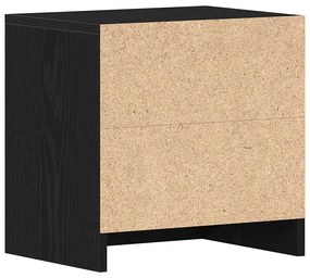 Κομοδίνο Μαύρο Δρυς 40 x 30 x 40 εκ. από Επεξεργασμένο Ξύλο 862004