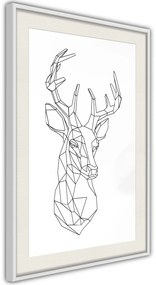 Αφίσα - Minimalist Deer - 40x60 - Χρυσό - Χωρίς πασπαρτού