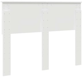 vidaXL Κεφαλάρι με κεφαλάρι Λευκό 120 cm Επεξεργασμένο ξύλο