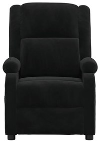 vidaXL Πολυθρόνα Μασάζ Μαύρη Βελούδινη