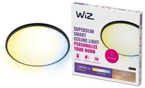 Έξυπνο Φωτιστικό Οροφής Πλαφονιέρα LED 14W 3CCT Dimmable Super Slim Wiz-929002685001-Μαύρο 929002685001