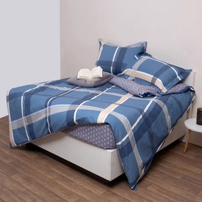 Παπλωματοθήκη Νιούτον (Σετ 3τμχ) Petrol Viopros Queen Size 220x240cm 100% Cotton Satin