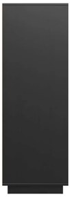 vidaXL Ντουλάπι Ψηλό Μαύρο 60x40x116,5 εκ. από Μασίφ Ξύλο Πεύκου