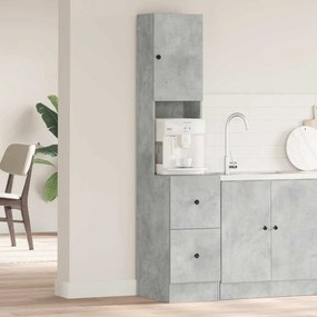 vidaXL Ντουλάπι Κουζίνας Γκρι Σκυριά 35x50x180 εκ. Μοριοσανίδας