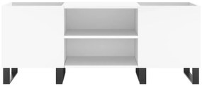 vidaXL Δισκοθήκη Λευκή 121 x 38 x 48 εκ. Επεξεργασμένο Ξύλο