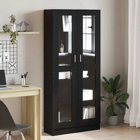 vidaXL Βιβλιοθήκη Μαύρη δρυς 82,5 x 30,5 x 185 cm Επεξεργασμένο ξύλο