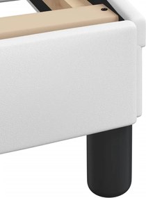 vidaXL Κρεβάτι με Στρώμα Hvar Λευκό 140x200εκ.από Συνθετικό Δέρμα