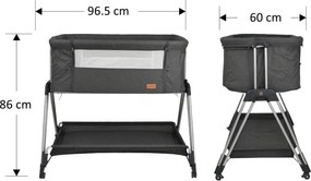 Λίκνο (0-6 Μηνών/Έως 9kg) Bebe Stars Pearl Graphite 845-186