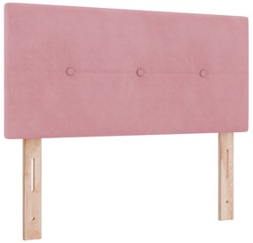 vidaXL Κρεβάτι Box Spring με Στρώμα  Ροζ 80x200 εκ. Βελούδο