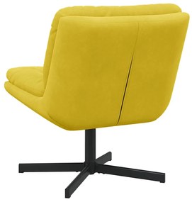 vidaXL Γυριστή Χαλαρωτική Καρέκλα Κίτρινο 63 x 75 x 76 εκ Βελούδο