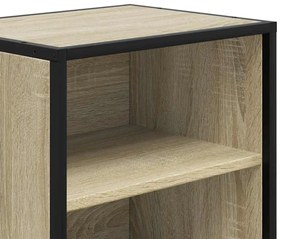 Κομοδίνα 2 τεμάχια Sonoma Oak Κατασκευασμένο ξύλο και μέταλλο - Καφέ