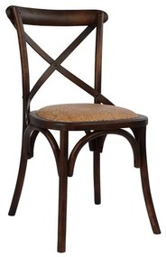 Καρέκλα FORENZA Ξύλινη με Κάθισμα Ψάθας Καφέ 50x53x88 εκ. 50x53x88 εκ.