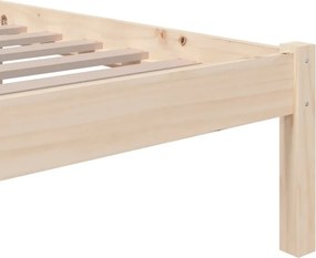 vidaXL Πλαίσιο Κρεβατιού 75 x 190 εκ. από Μασίφ Ξύλο Small Single