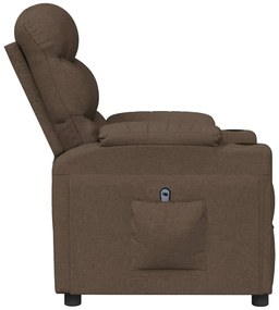 vidaXL Πολυθρόνα με Ανύψωση Καφέ Υφασμάτινη