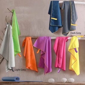 Πετσέτα Θαλάσσης Urban Dark Grey Ρυθμός Beach 90x160cm Microfiber