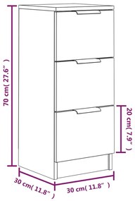 ΣΥΡΤΑΡΙΕΡΑ ΓΚΡΙ SONOMA 30 X 30 X 70 ΕΚ. ΑΠΟ ΕΠΕΞΕΡΓΑΣΜΕΝΟ ΞΥΛΟ 817014