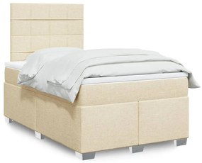 ΚΡΕΒΑΤΙ BOXSPRING ΜΕ ΣΤΡΩΜΑ ΚΡΕΜ 120X190 ΕΚ. ΥΦΑΣΜΑΤΙΝΟ 3292732