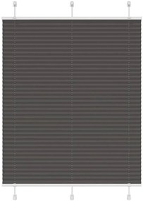 vidaXL Πλισέ περσίδα Μαύρο 110x100 cm Πλάτος υφάσματος 109,4 cm