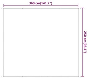 Τέντα Κάθετη Ανοιχτό Πράσινο 250 x 360 εκ. από Ύφασμα Oxford - Πράσινο