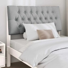 vidaXL Ταπετσαρισμένο κεφαλάρι Ανοιχτό γκρι 100 cm