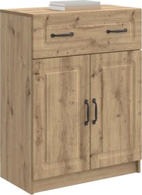 vidaXL Πλαϊνό γραφείο Artisan Δρυς 66 x 34,5 x 87 εκ.