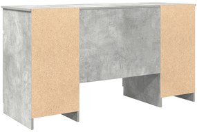 vidaXL Γραφείο Γκρι Σκυρόδεμα 140x49x76 εκ Επεξεργασμένο Ξύλο
