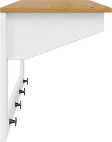 vidaXL Κρεμάστρα HILL Λευκό και καστανό μέλι 90 x 35 x 41.5 εκ.
