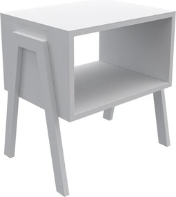 ΚΟΜΟΔΙΝΟ JAKE HM18182.01 ΜΕΛΑΜΙΝΗ ΣΕ ΛΕΥΚΟ 48x35x49Υεκ.
