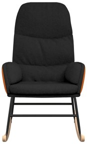 vidaXL Κουνιστή Πολυθρόνα Μαύρη Υφασμάτινη