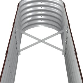 vidaXL Ζαρντινιέρα Καφέ 332x40x36 εκ. Γαλβανισμένος χάλυβας