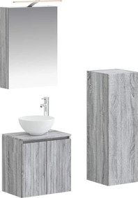 vidaXL Σετ Επίπλων Μπάνιου 4 pcs Γκρι Sonoma