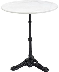 Τραπέζι Kaffeehaus Λευκό-Μαύρο  60x60x71εκ - Μαύρο